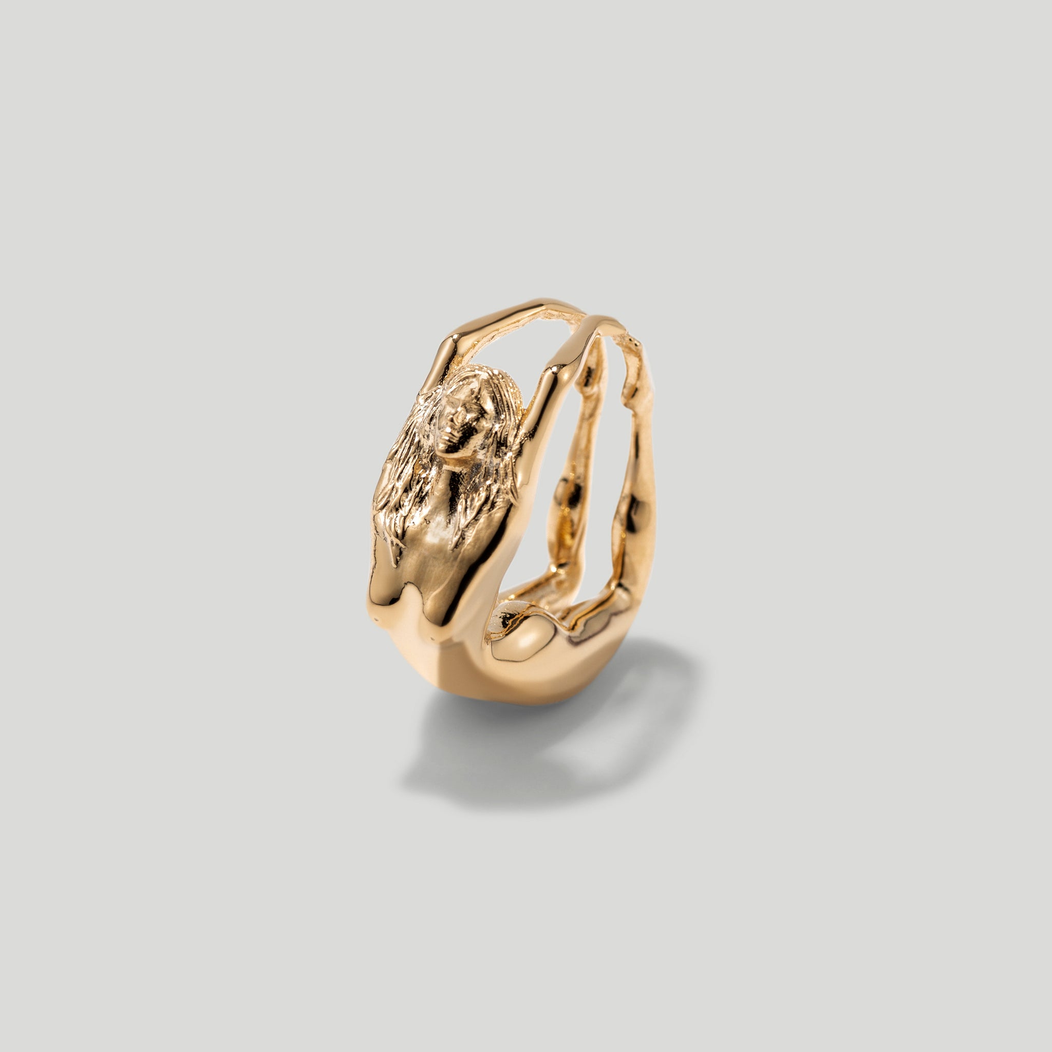 Load image into Gallery viewer, Goddess Ring on Chain- 14K Gold Vermeil Size 6
