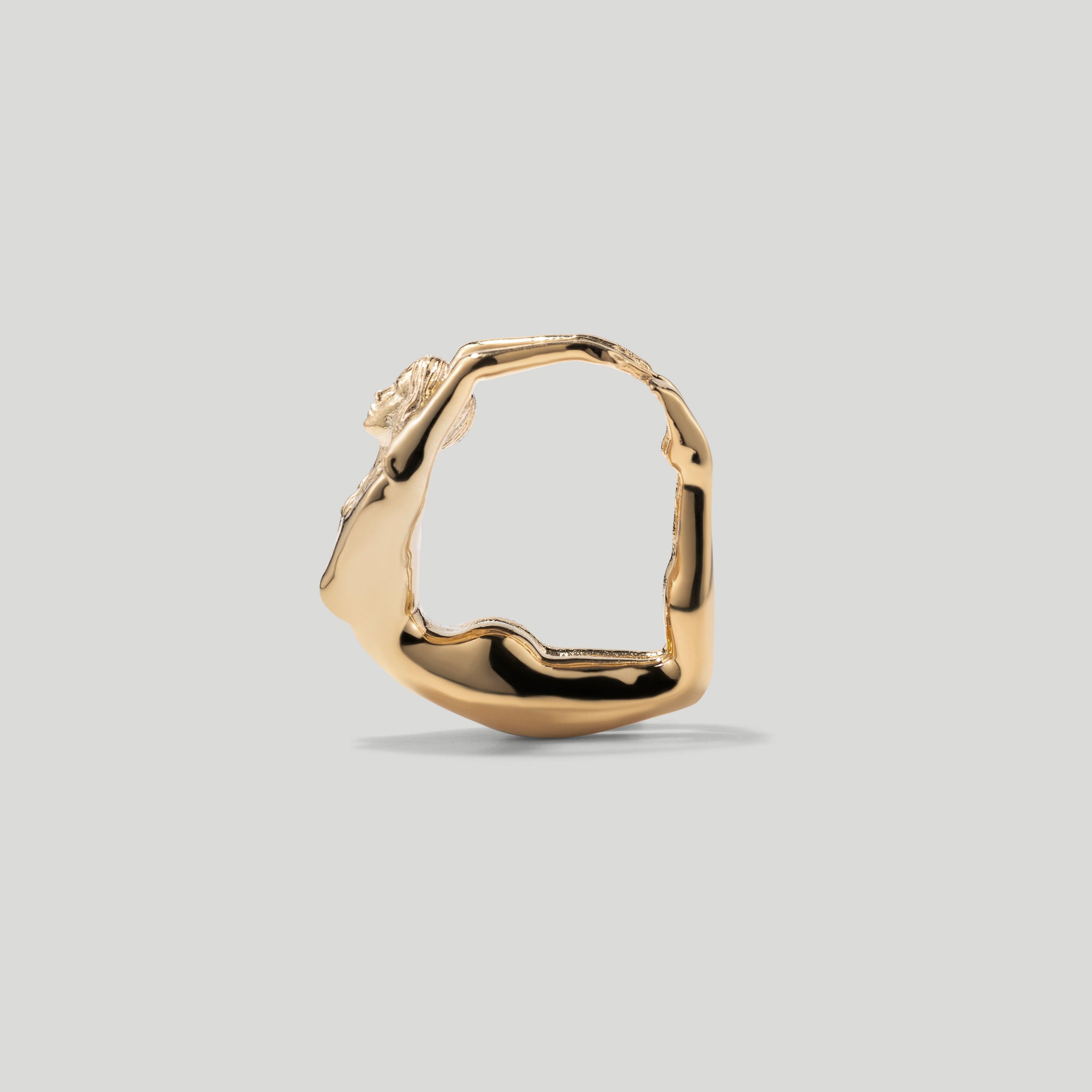 Load image into Gallery viewer, Goddess Ring on Chain- 14K Gold Vermeil Size 6