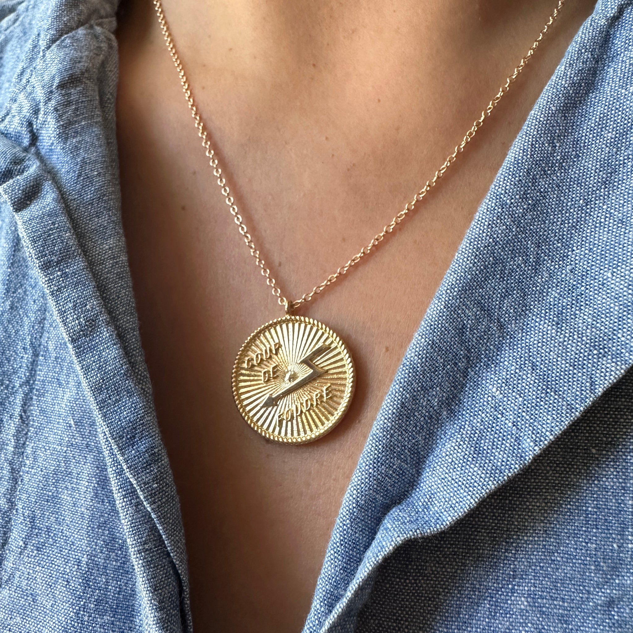 Load image into Gallery viewer, LOVE TOKEN Necklace
: “Love At First Sight” + “ALL SEEING EYE”