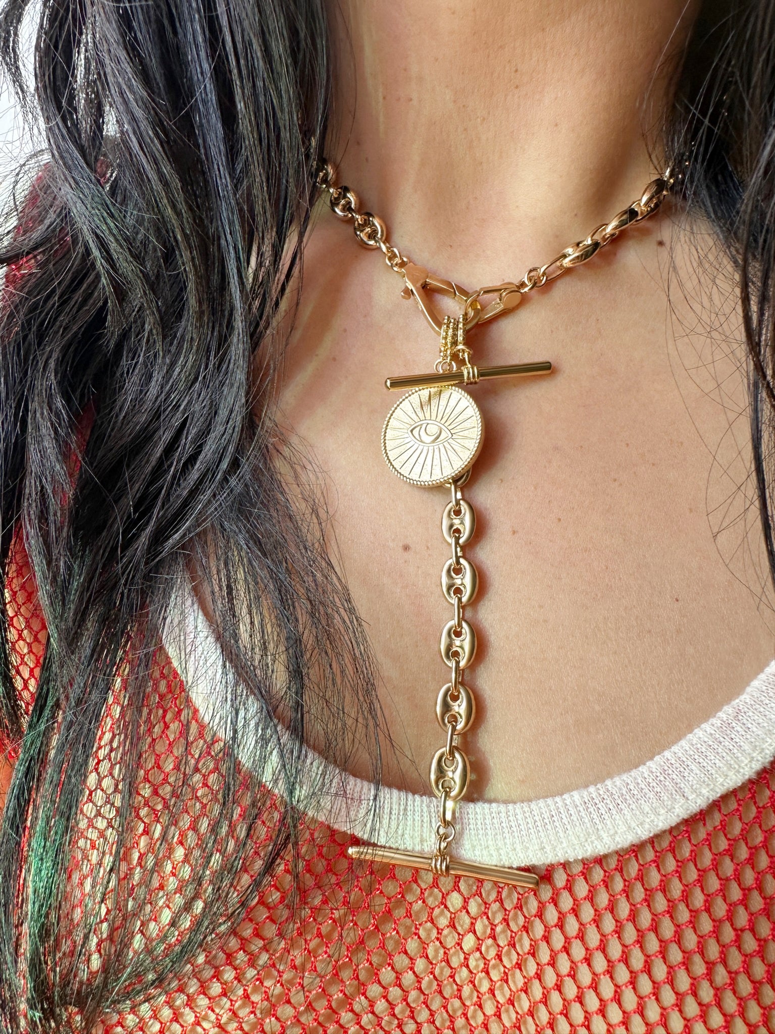 Load image into Gallery viewer, LOVE TOKEN Charm
“Love At First Sight” + “All Seeing Eye”