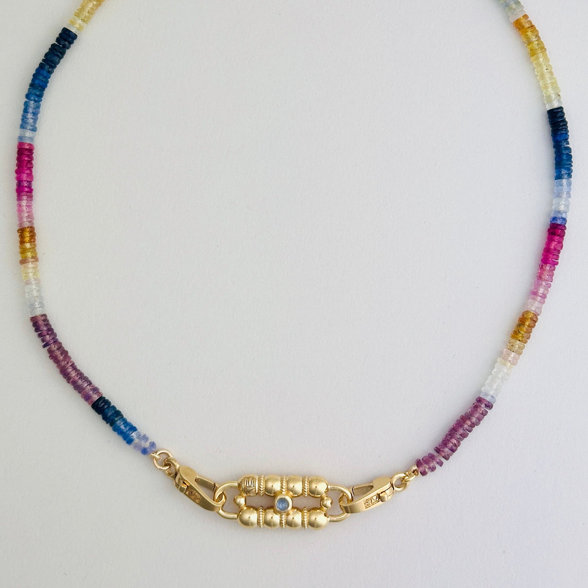 Load image into Gallery viewer, Rainbow Double Clip CONNECT BAR Necklace