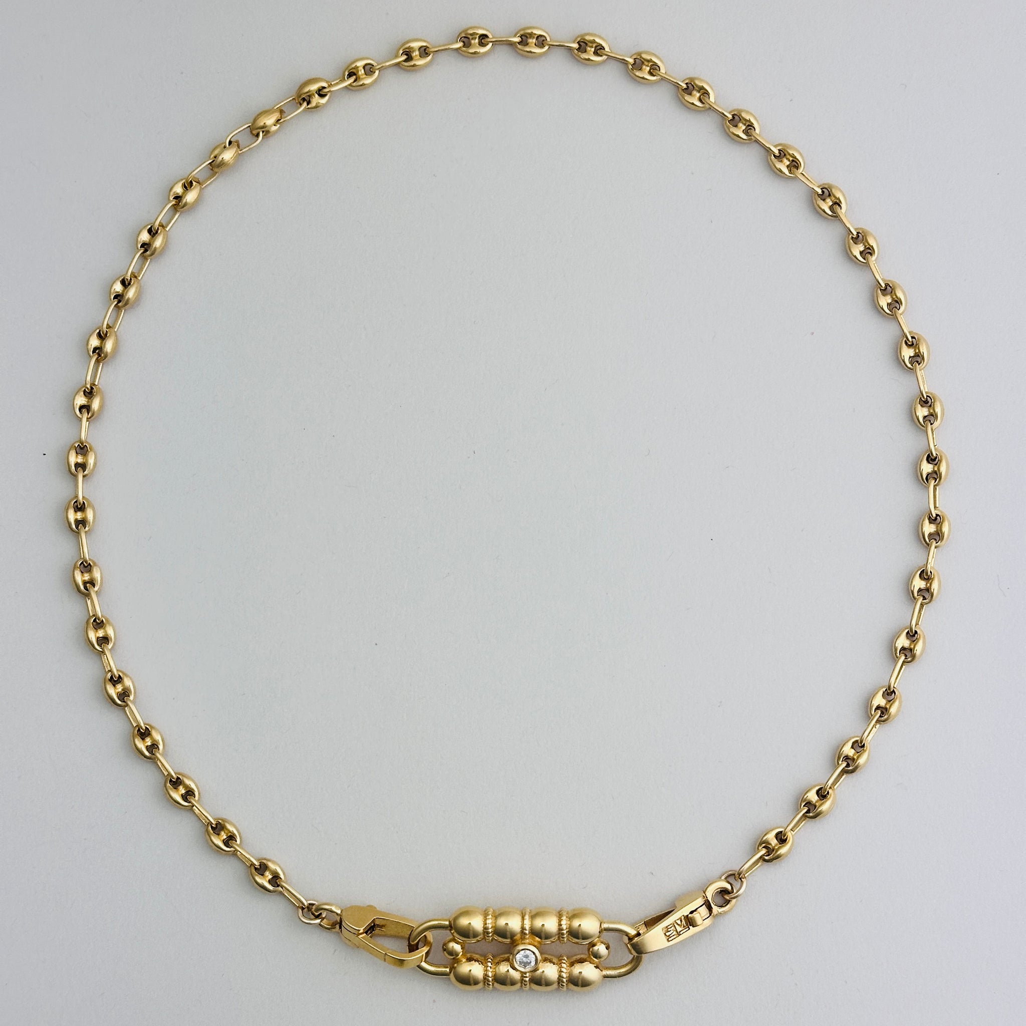 Load image into Gallery viewer, “LOVE LOCK” CONNECT Necklace- petit mini puffy mariner