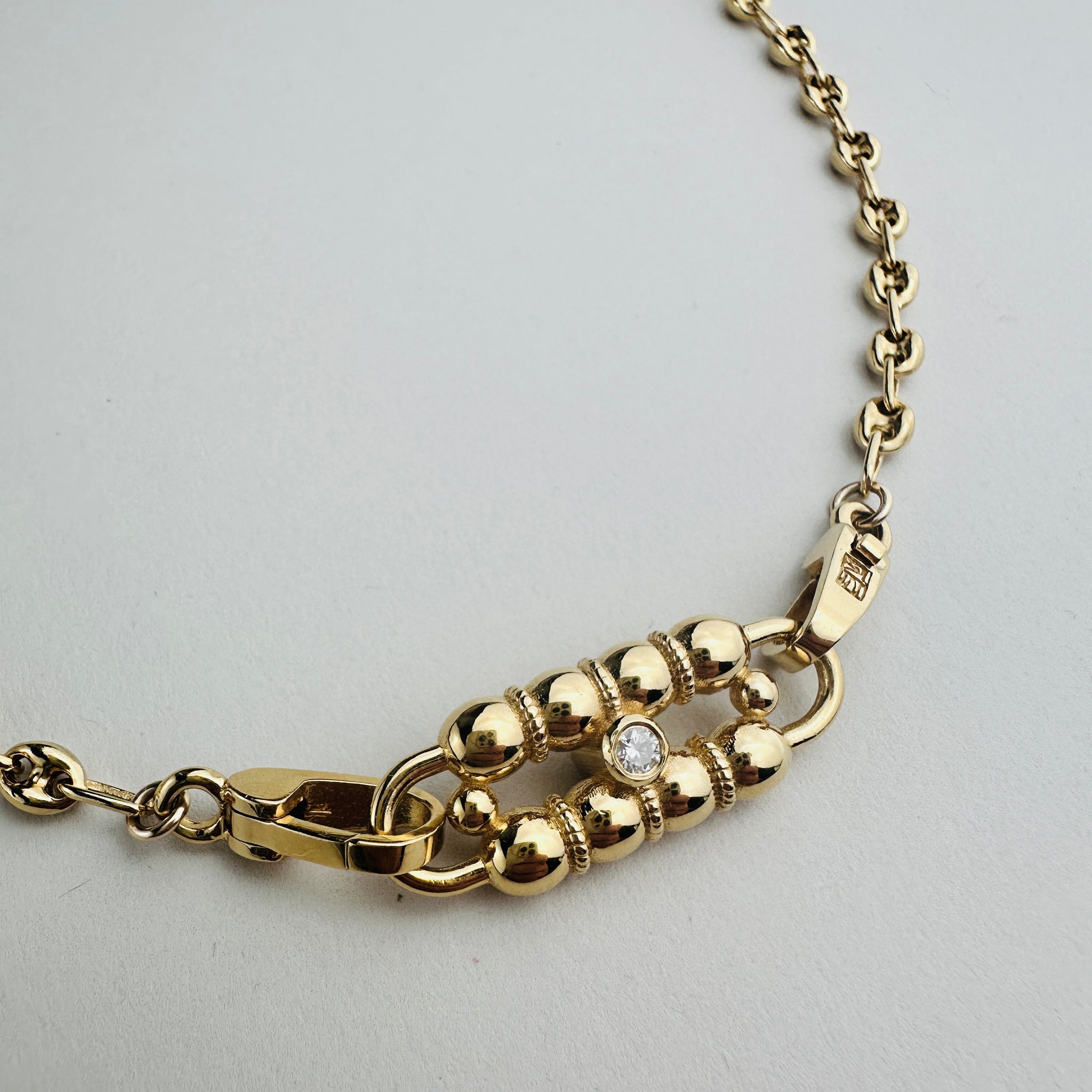 Load image into Gallery viewer, “LOVE LOCK” CONNECT Necklace- petit mini puffy mariner