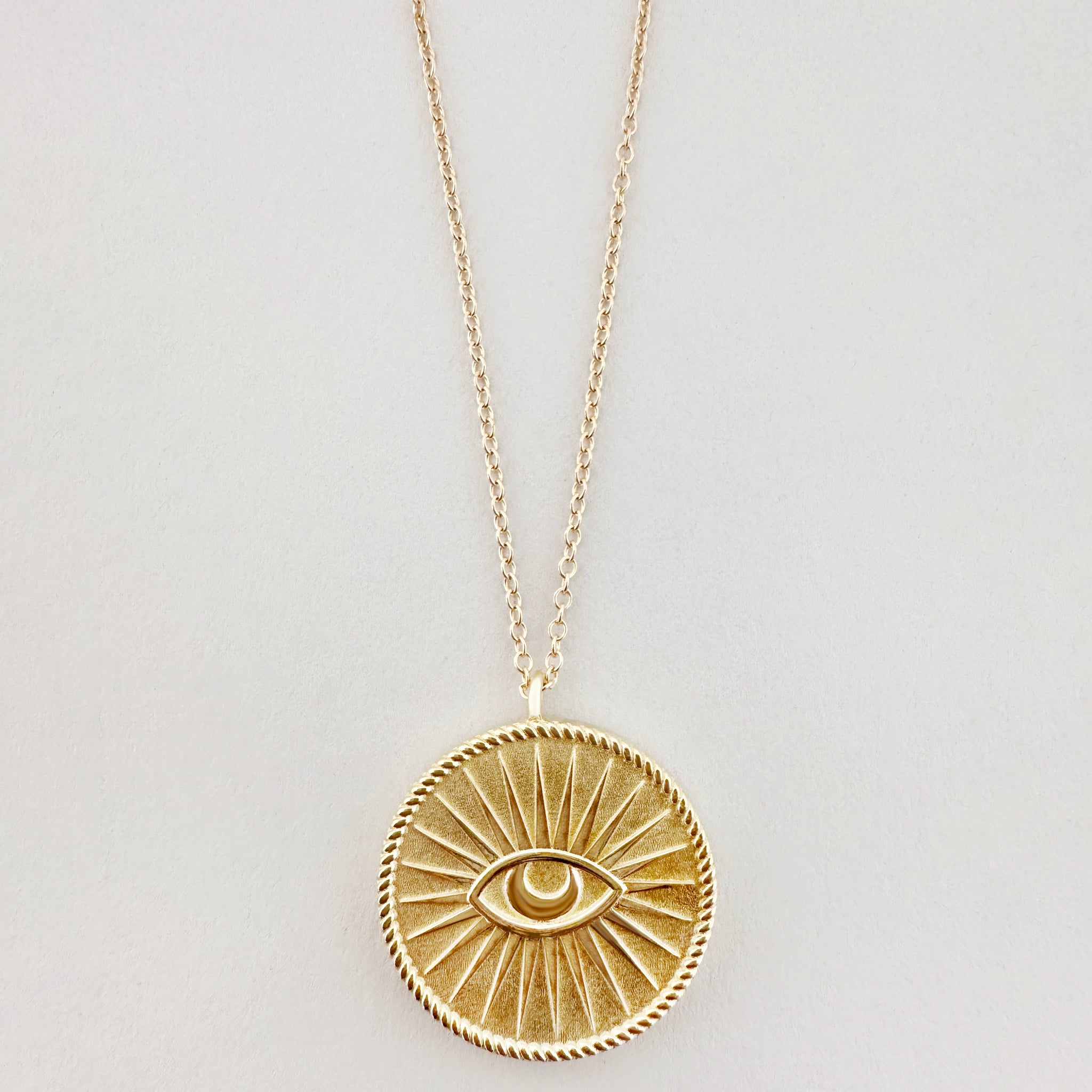 Load image into Gallery viewer, LOVE TOKEN Necklace
: “Love At First Sight” + “ALL SEEING EYE”