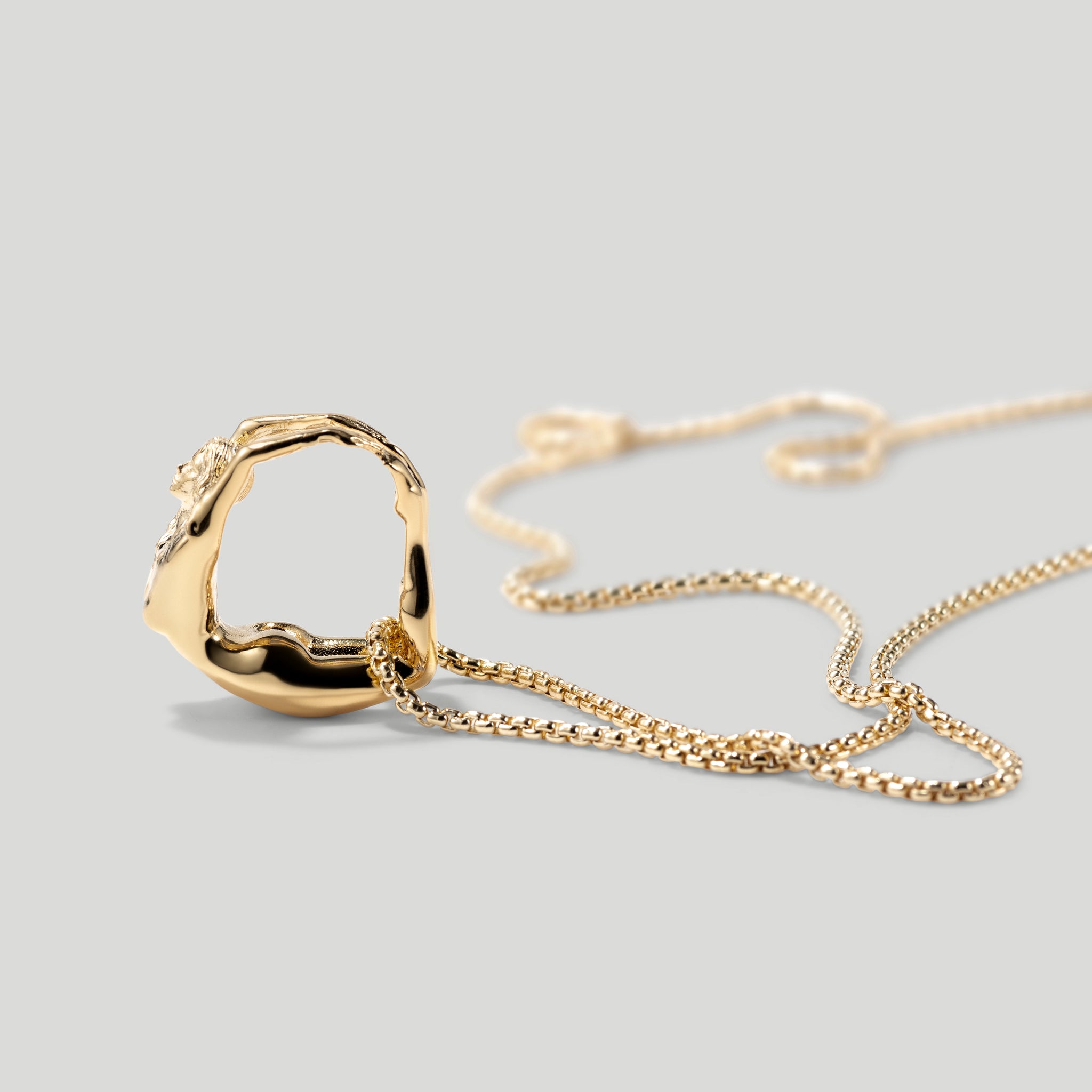 Load image into Gallery viewer, Goddess Ring on Chain- 14K Gold Vermeil Size 6