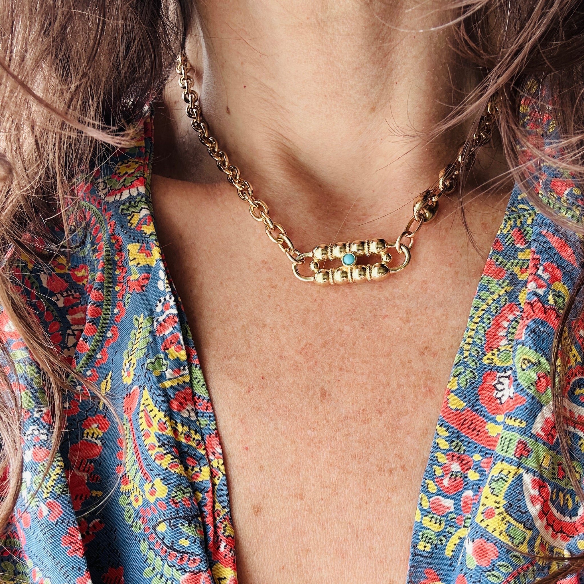 Load image into Gallery viewer, Multi Chain CONNECT BAR Necklace