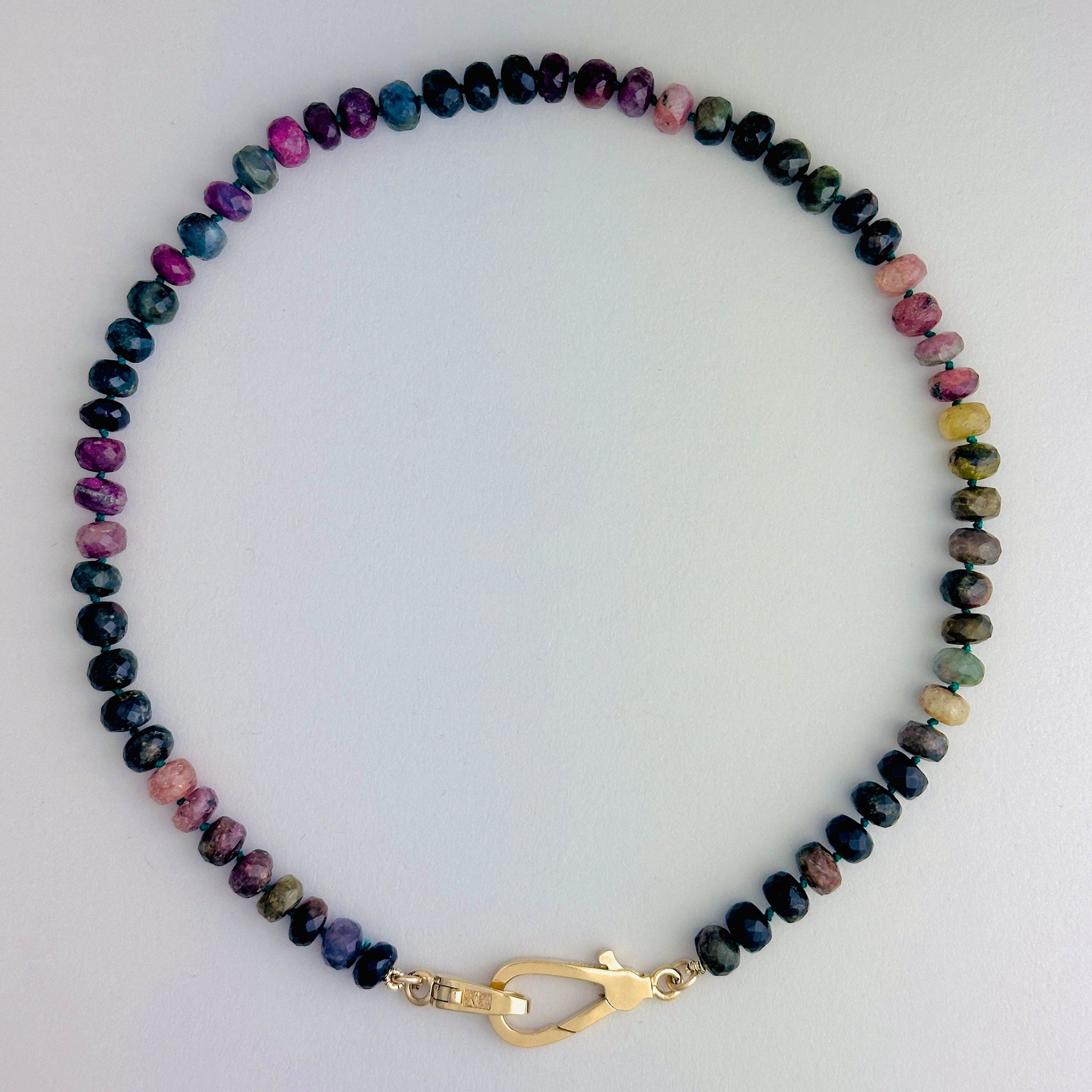 Load image into Gallery viewer, Tourmaline Love Lock Waterfall Charm Necklace