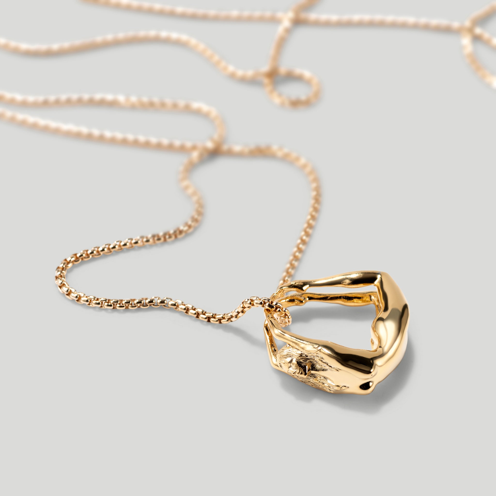 Load image into Gallery viewer, Goddess Ring on Chain- 14K Gold Vermeil Size 6