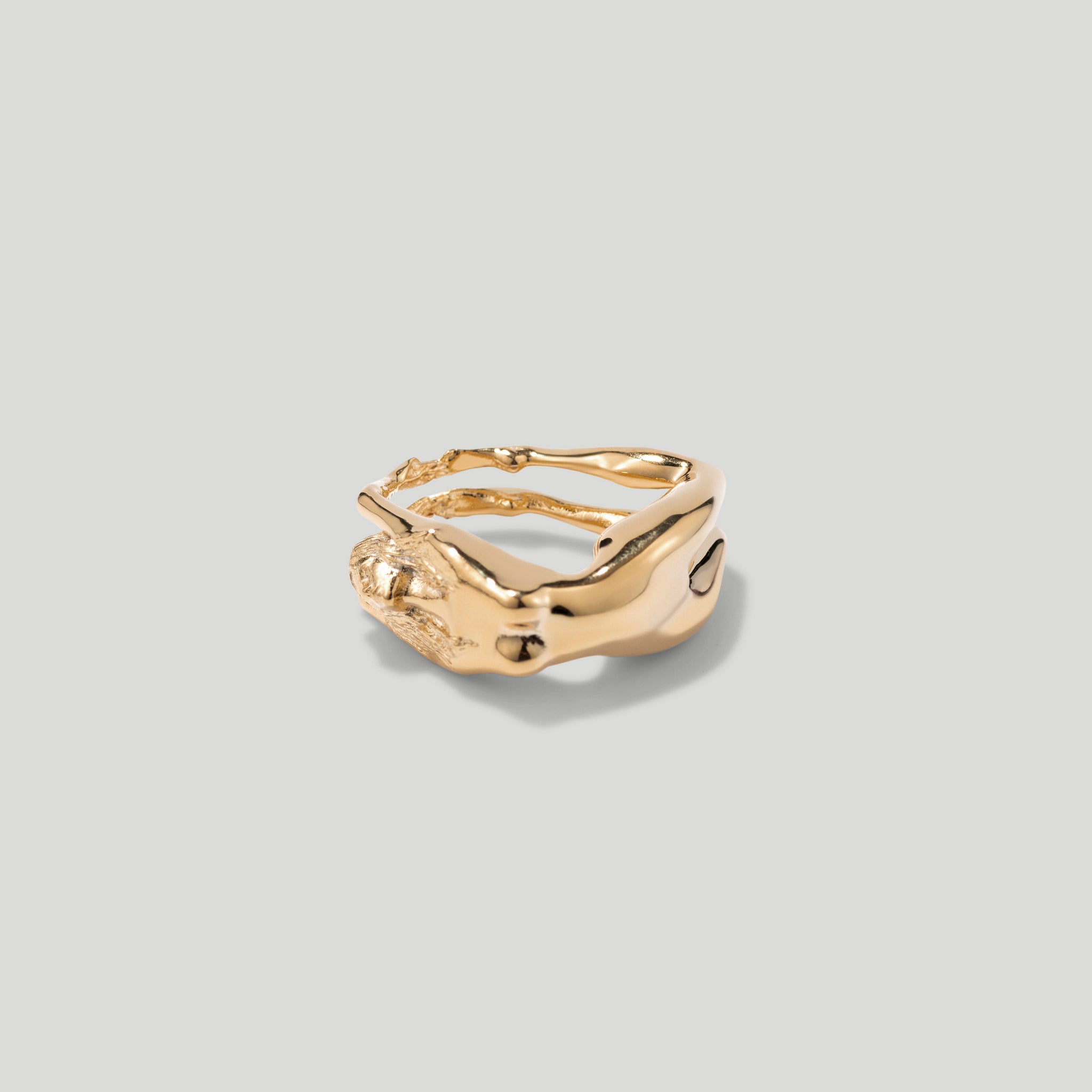 Load image into Gallery viewer, Goddess Ring on Chain- 14K Gold Vermeil Size 6