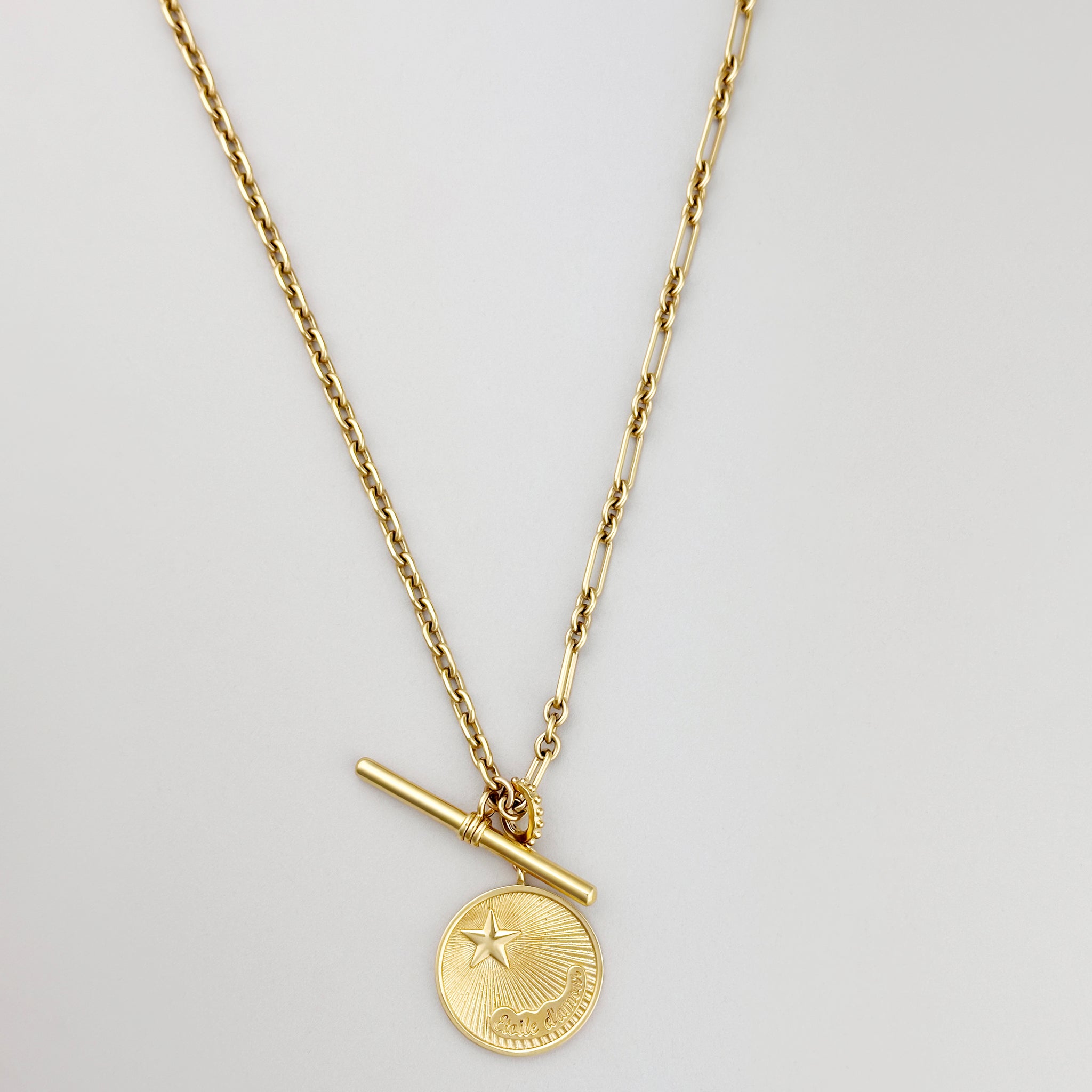 Load image into Gallery viewer, Multi Chain Bar + Love Token Necklace