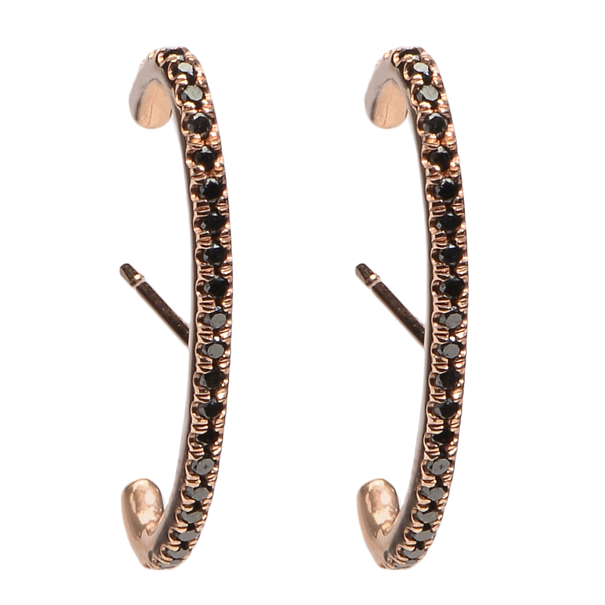 Load image into Gallery viewer, Black Diamond Yellow Gold Ear Cuffs