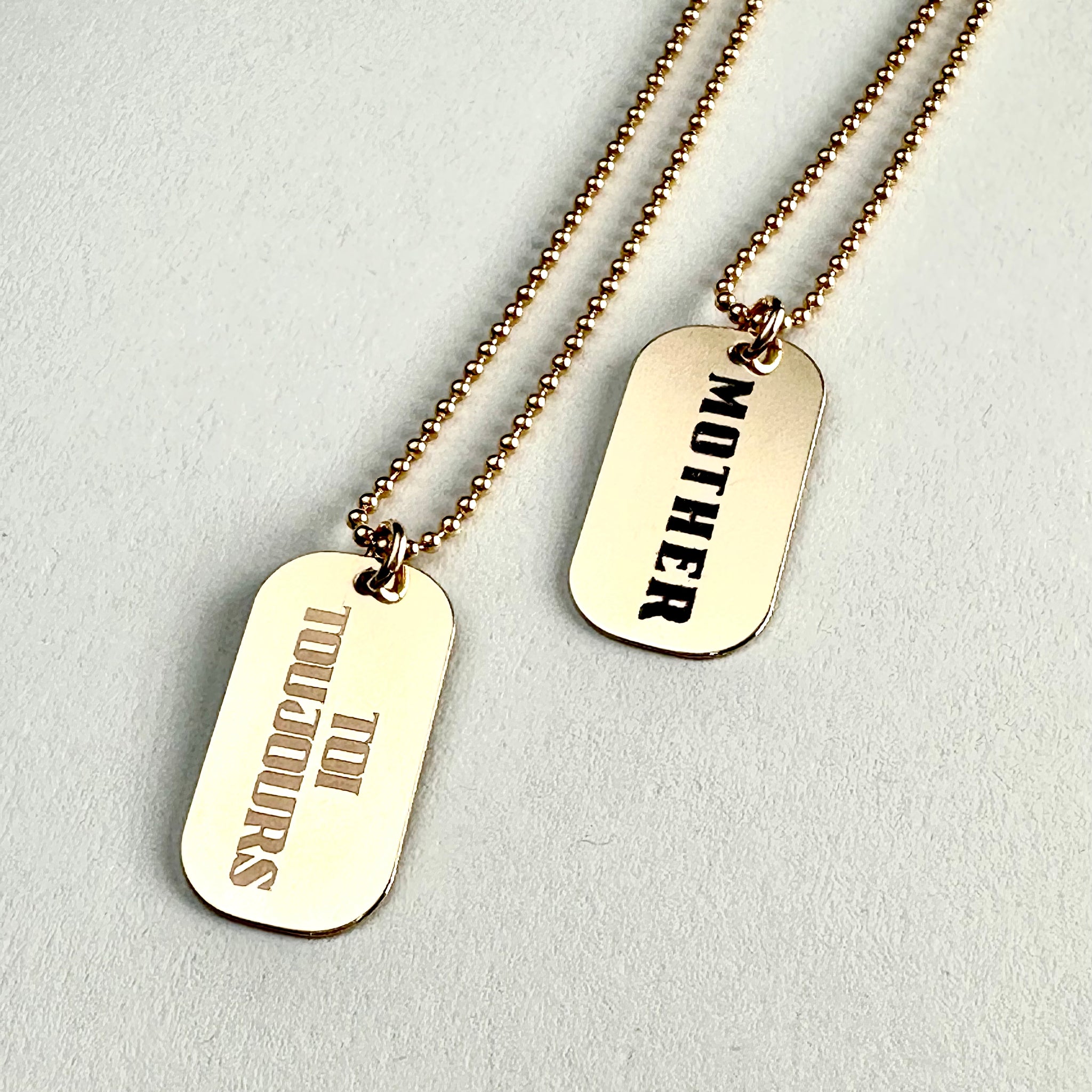 Load image into Gallery viewer, MOTHER + TOI TOUJOURS DOG TAG Necklace