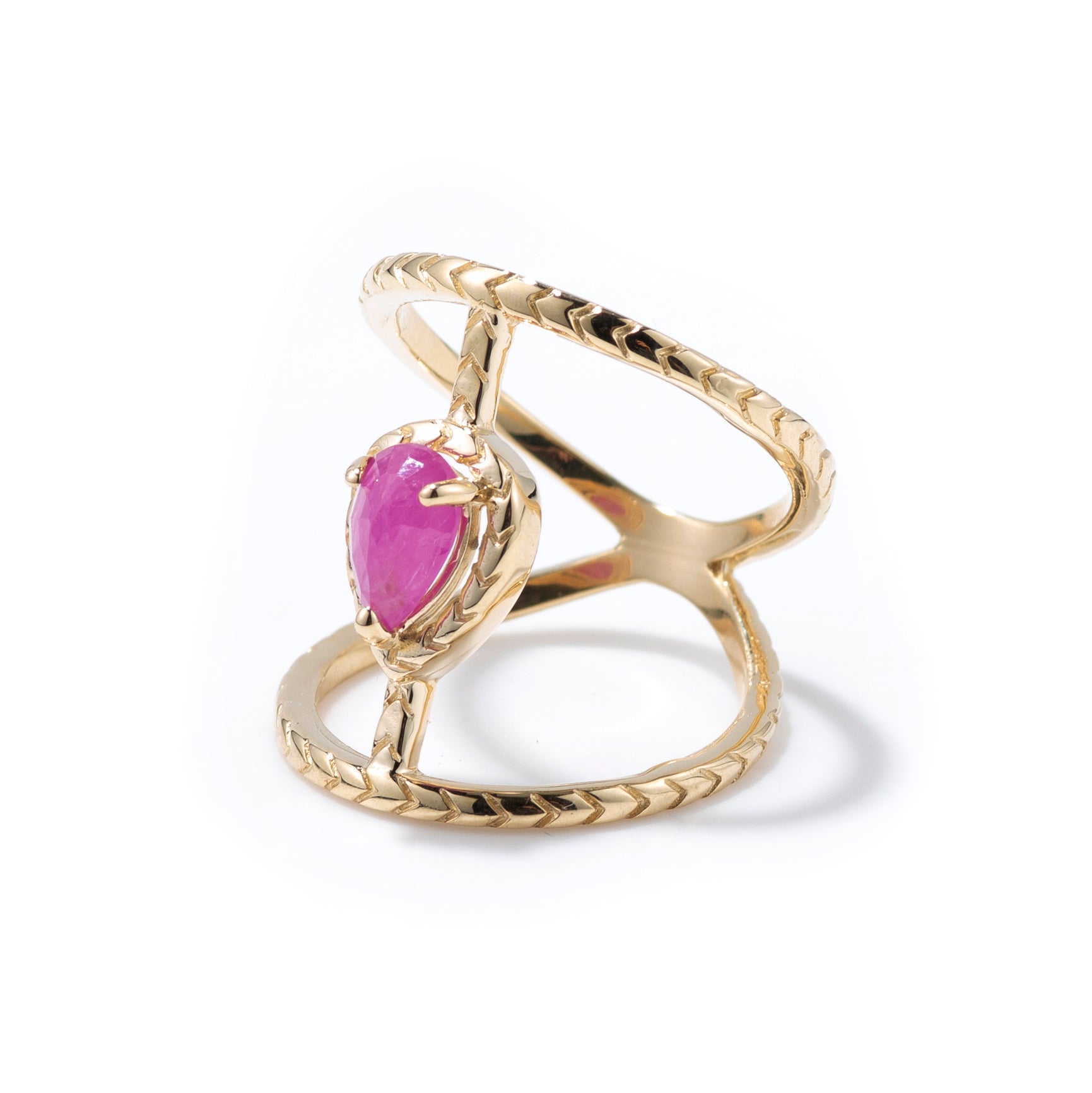 Load image into Gallery viewer, Gold Ring with Ruby