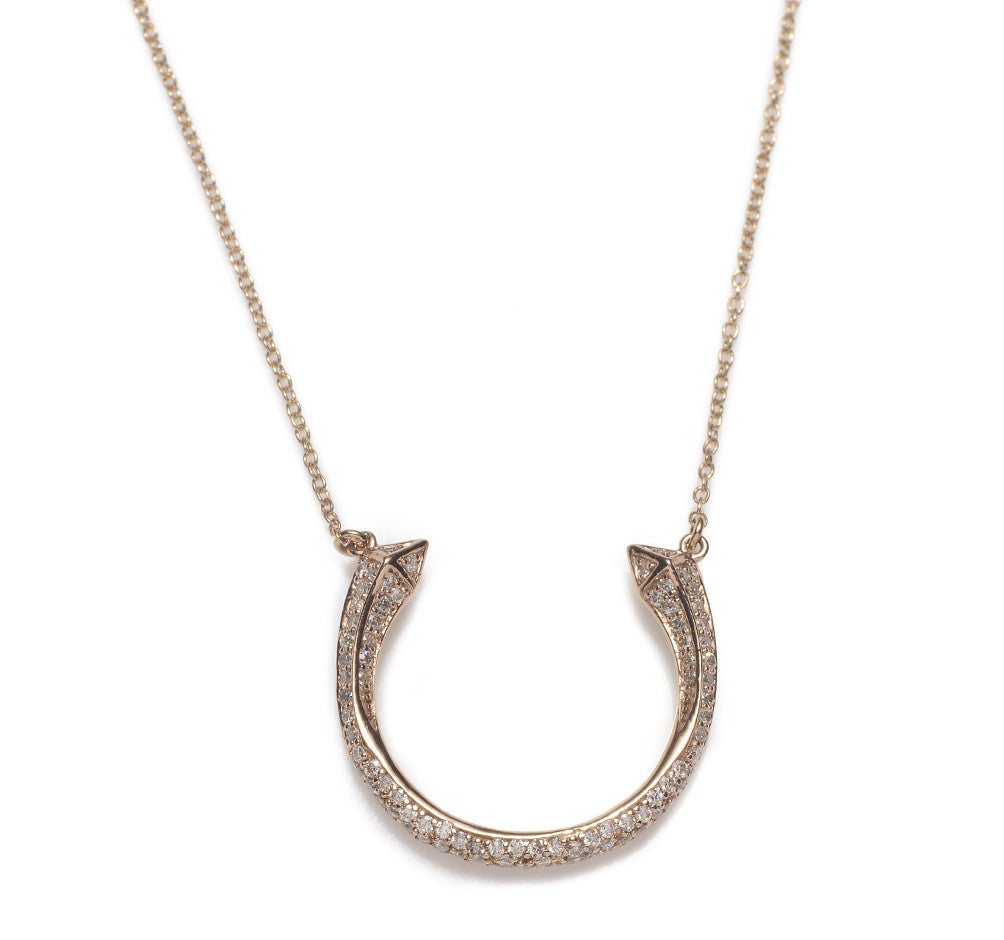 Load image into Gallery viewer, Diamond Open Spike Necklace