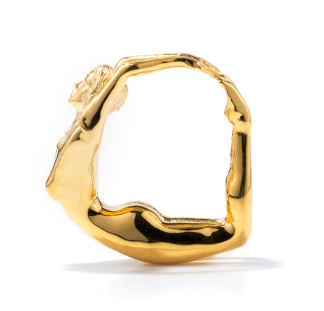 Load image into Gallery viewer, 14K Yellow Gold Vermeil Goddess Ring