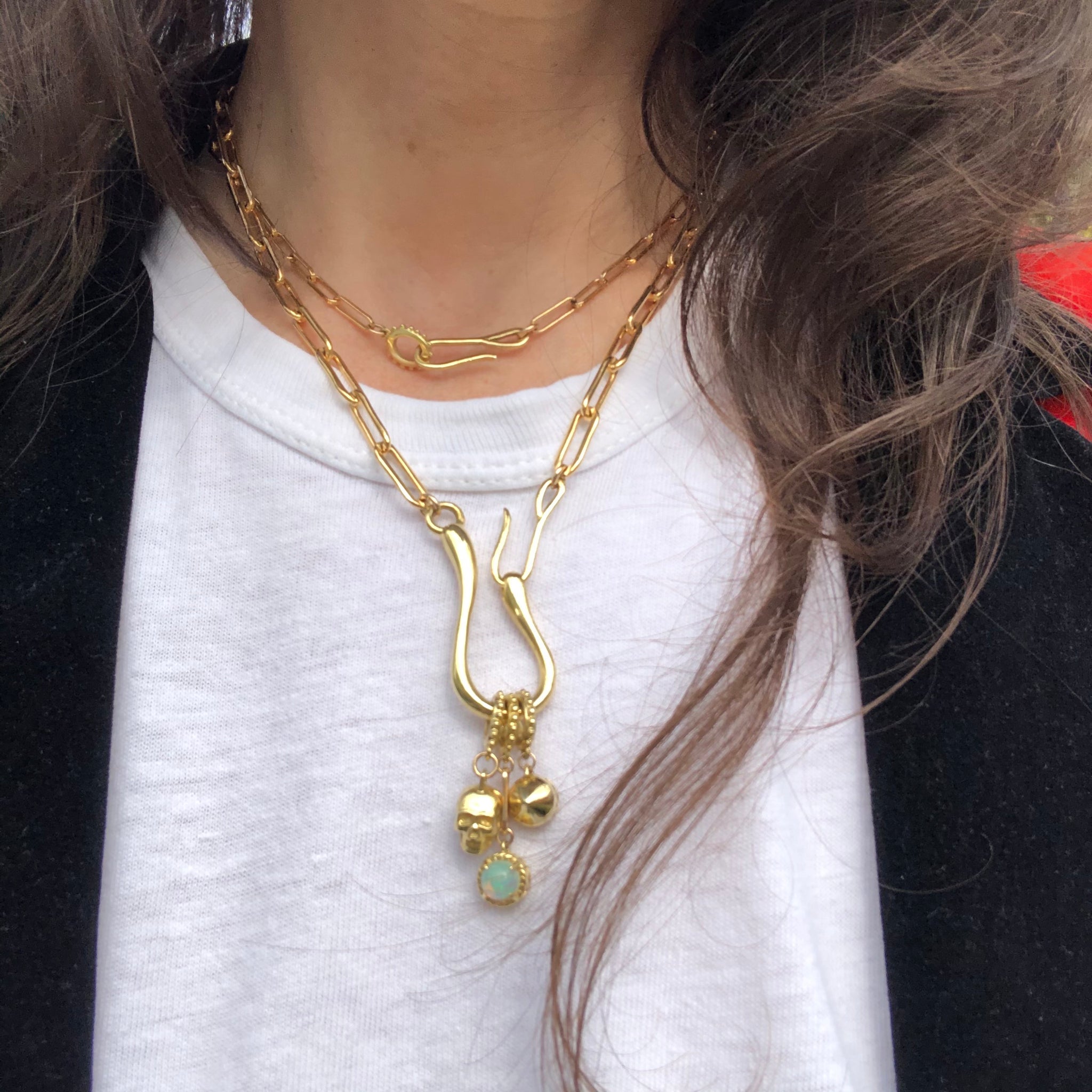 Load image into Gallery viewer, Naked Skull Charm