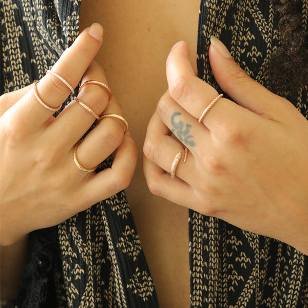 Load image into Gallery viewer, Fallen Serpent Ring- 14K Rose Gold