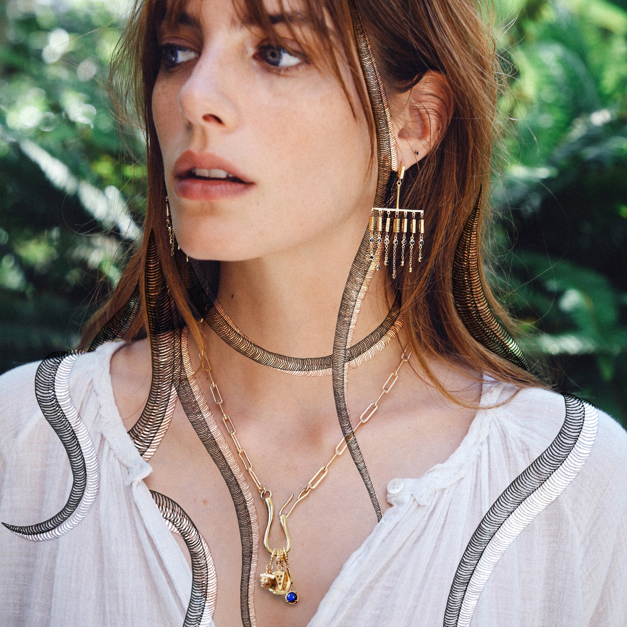 Load image into Gallery viewer, Hook Catch "Leilou" Necklace