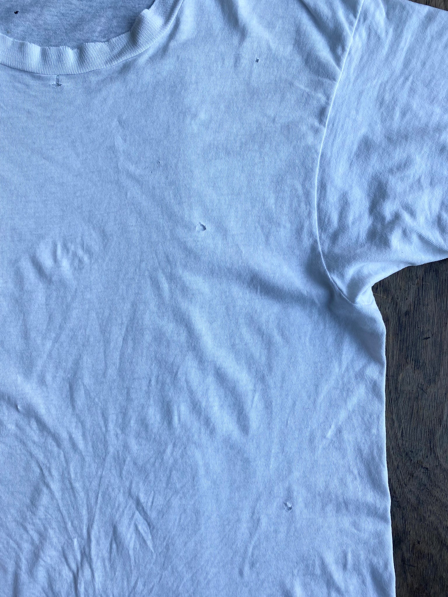 Load image into Gallery viewer, White T shirt on wooden table