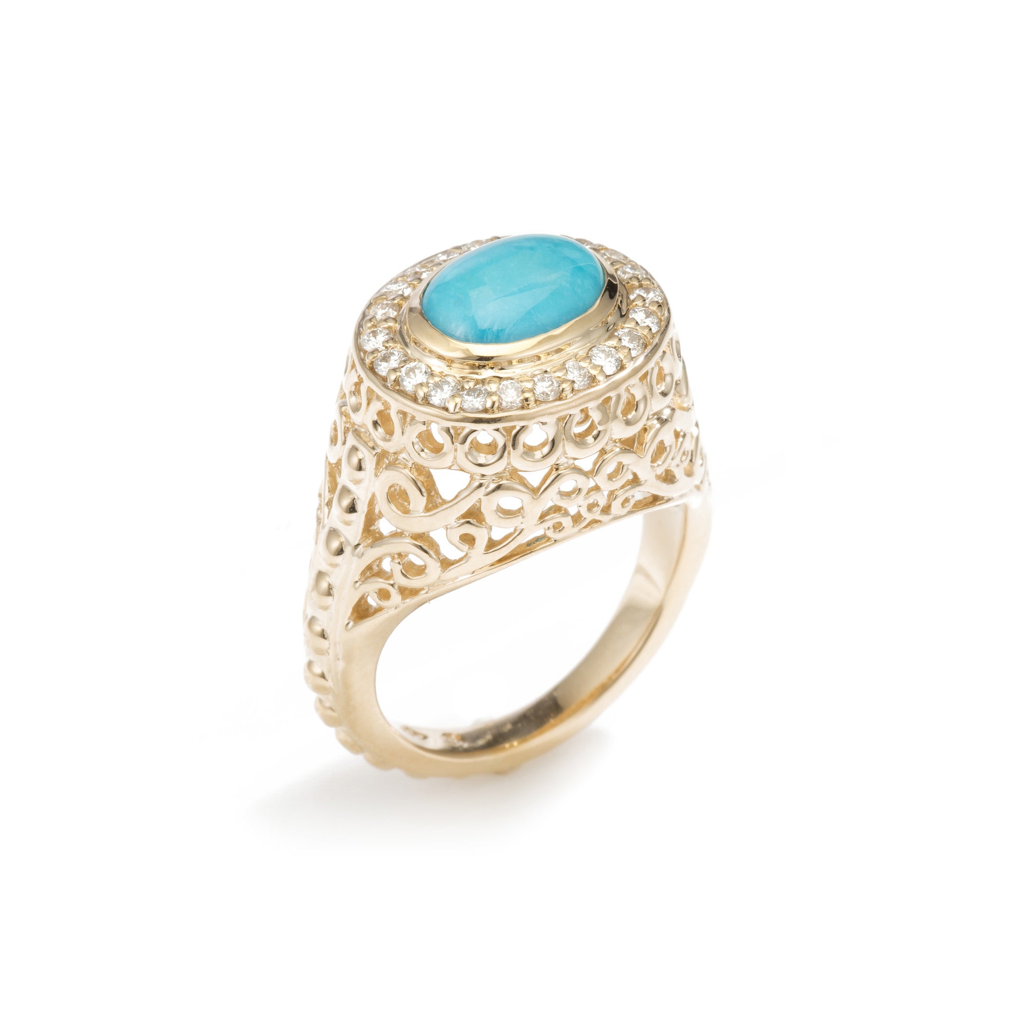 Load image into Gallery viewer, Emmeline Cocktail Ring- Turquoise