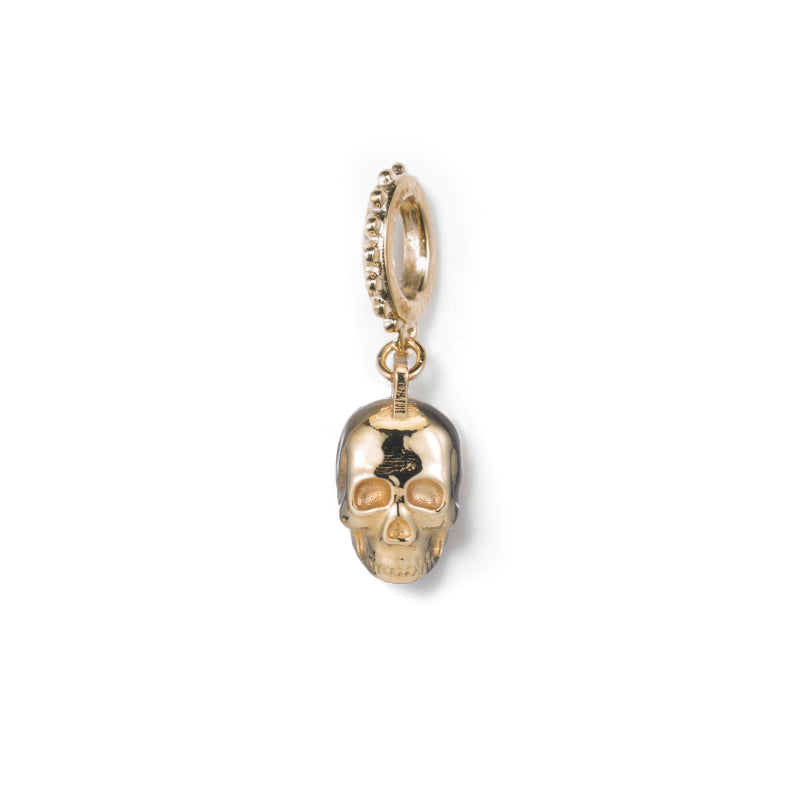 Load image into Gallery viewer, 14K Gold Naked Skull Charm Pendant