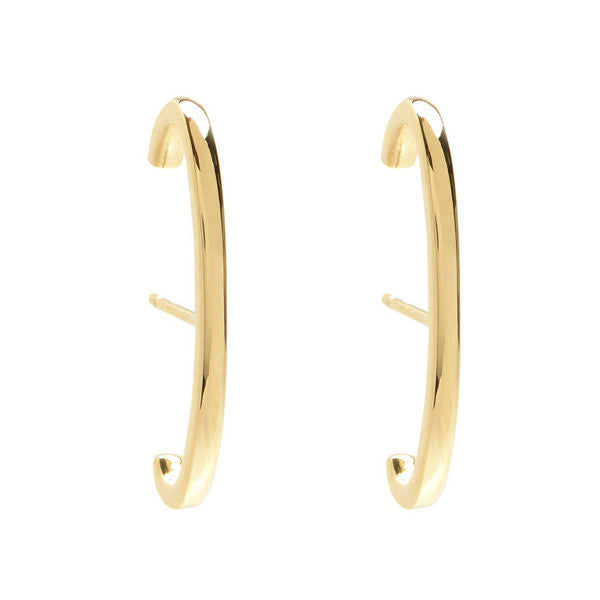 Load image into Gallery viewer, Solid Line Ear Cuffs- Yellow Gold