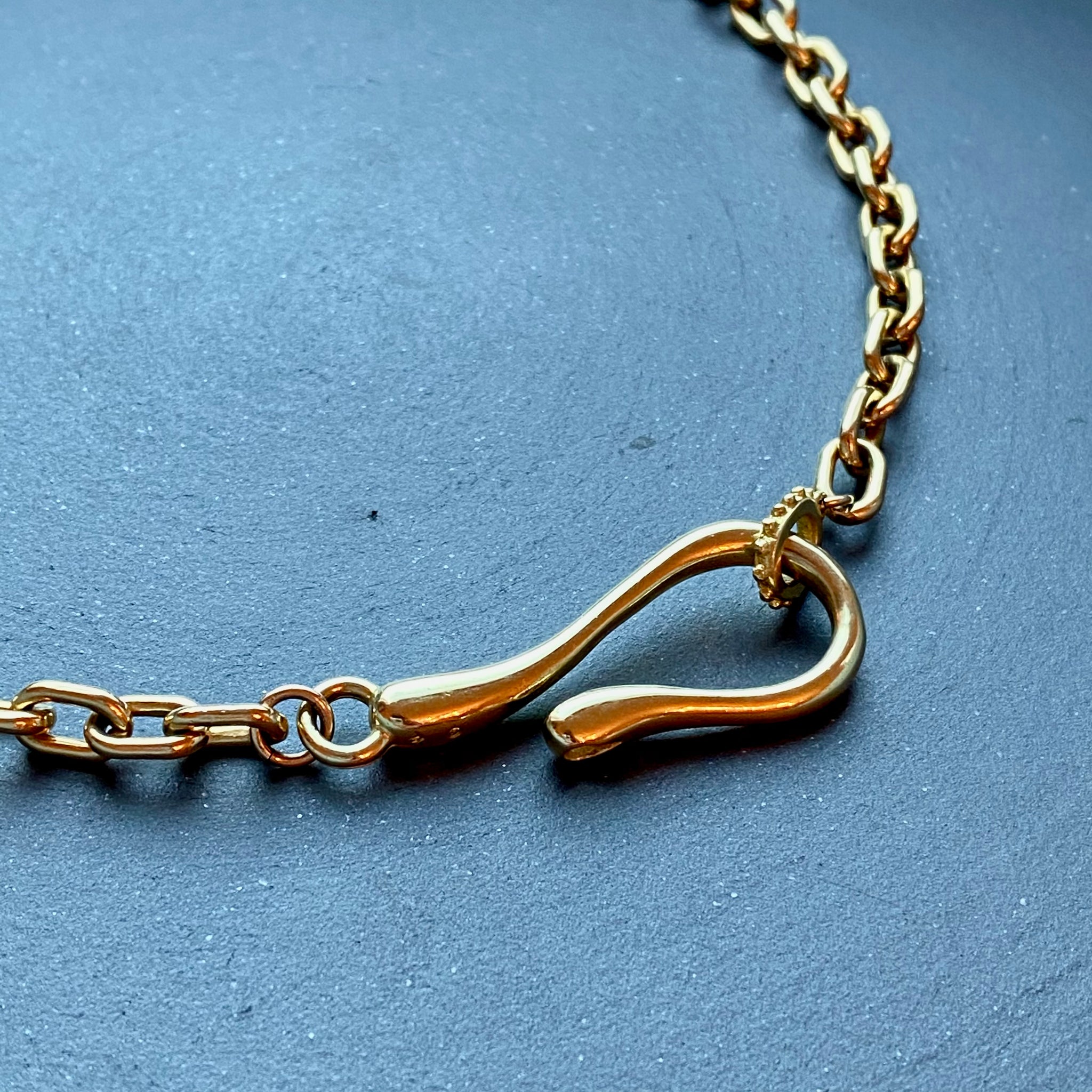Load image into Gallery viewer, Large Cable Gold Filled Chain with Large Hook Closure- close up of Hook