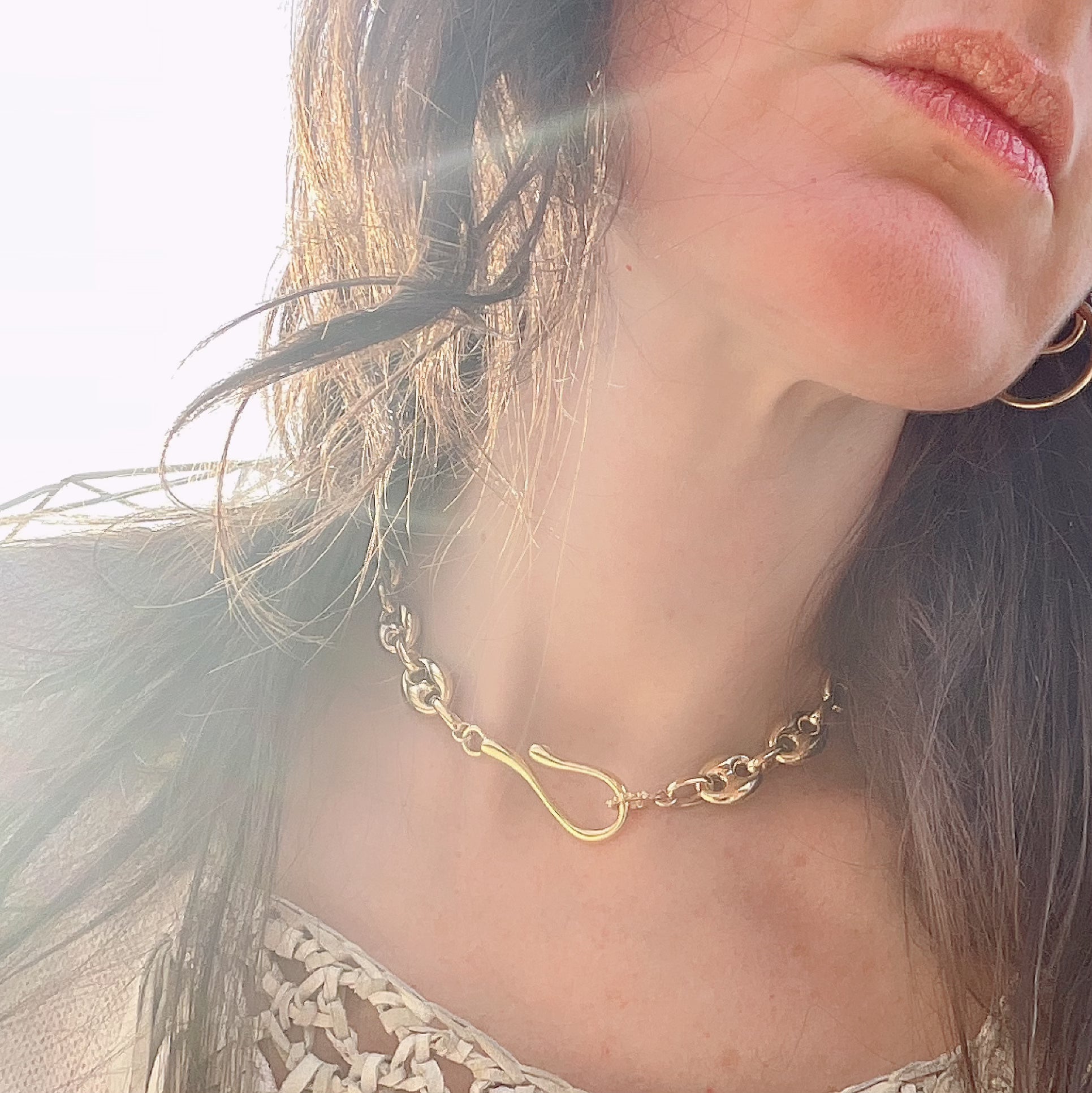 Load image into Gallery viewer, Puffy Mariner Hook + Loop Necklace- Large