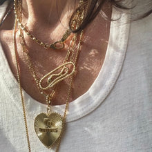 Load image into Gallery viewer, “LOVE LOCK” Necklace- petit mini puffy mariner
