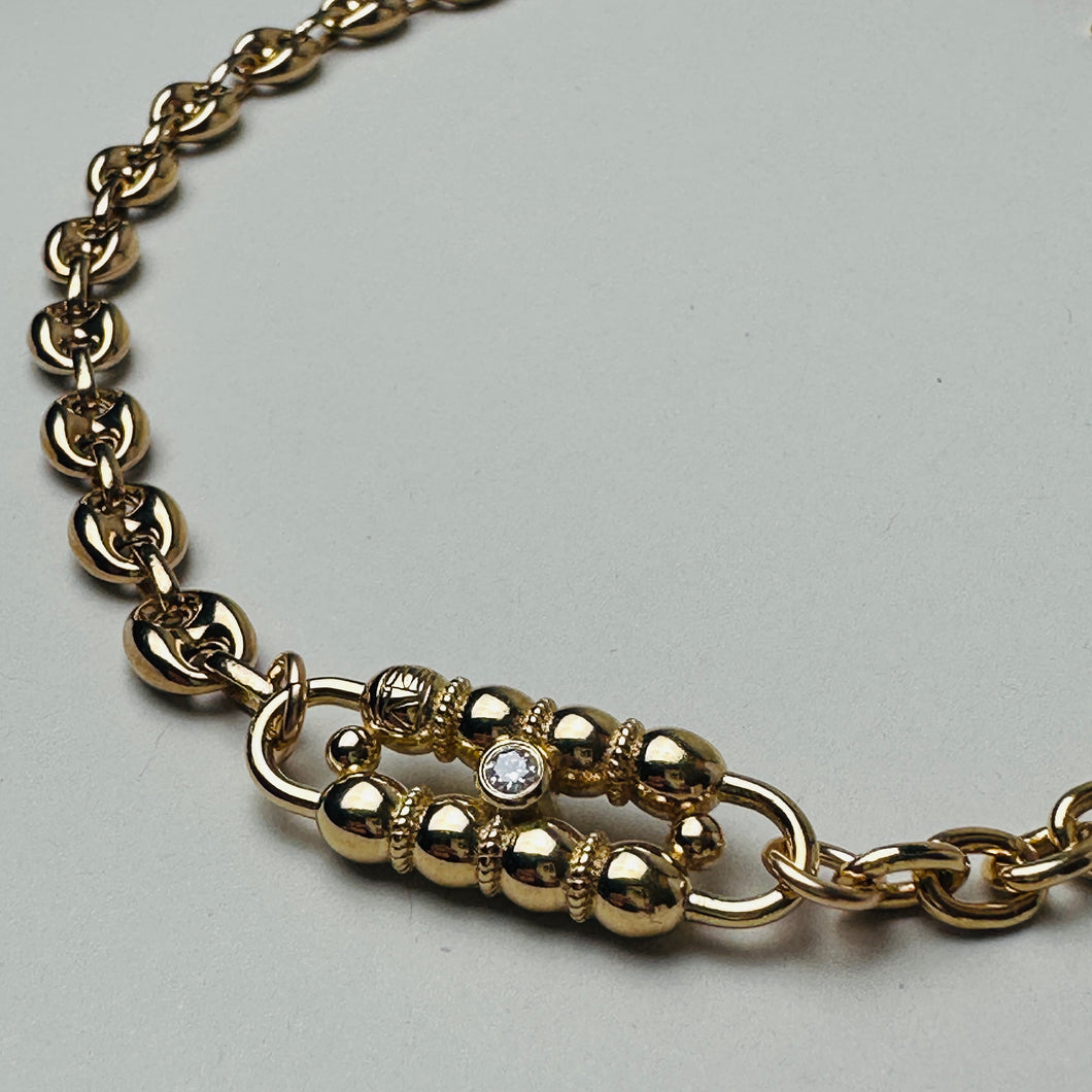 Multi Chain CONNECT BAR Necklace