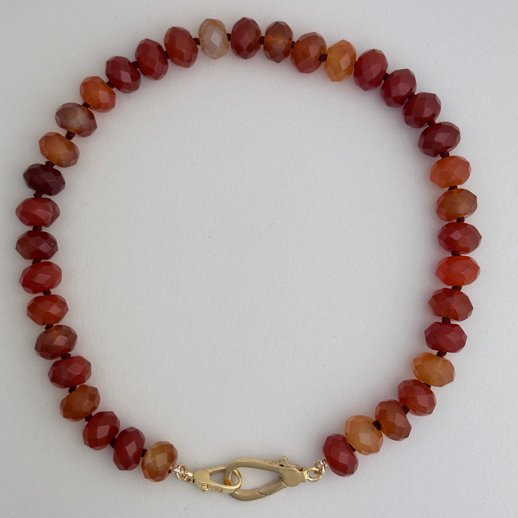 Red Agate “LOVE LOCK” Necklace