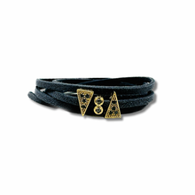 Load image into Gallery viewer, Stone Wrap - Black Triple Triangle
