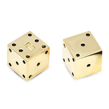 Load image into Gallery viewer, set of brass dice
