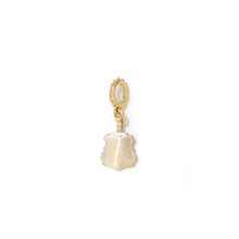 Load image into Gallery viewer, satin finish brass shield charm
