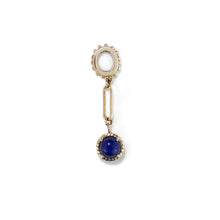 Load image into Gallery viewer, Single Stone Charm Hoop Earring
