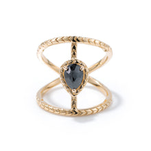 Load image into Gallery viewer, Gold Ring with Black Diamond
