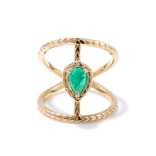 Load image into Gallery viewer, Gold Ring with Emerald
