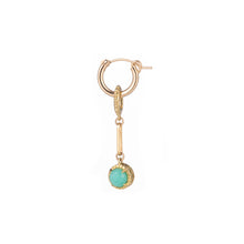 Load image into Gallery viewer, Single Stone Charm Hoop Earring
