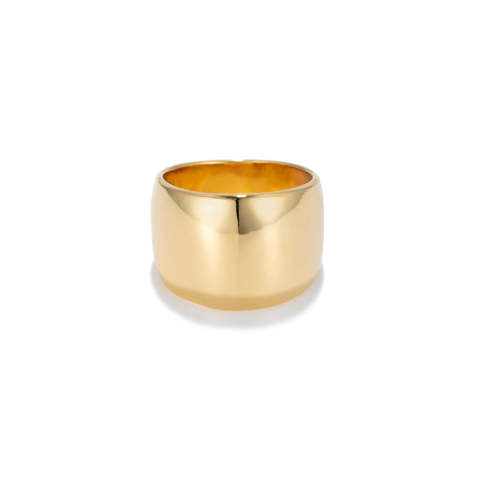 Yellow Gold Plated Cigar Band Ring