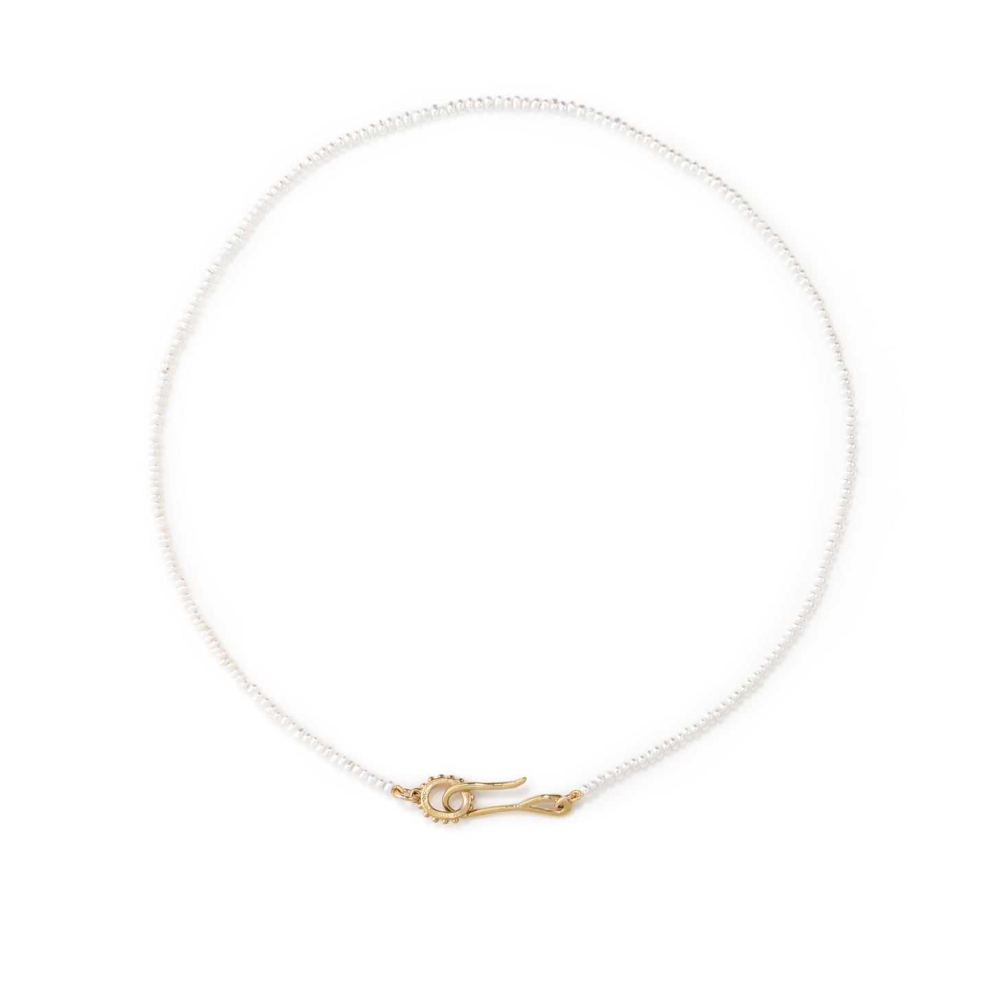 Seed Pearl Hook + Loop Necklace