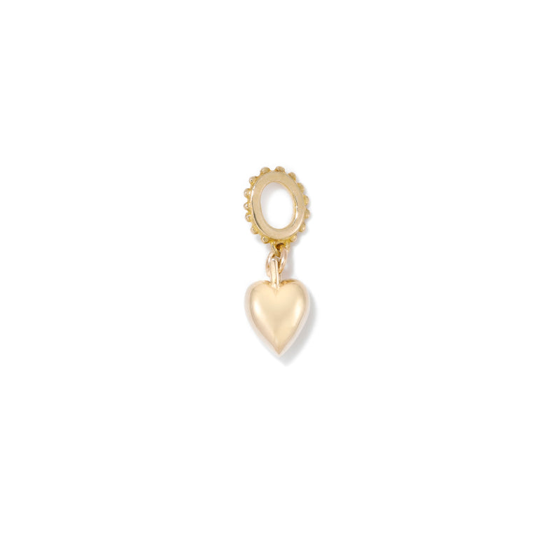 mini brass heart charm