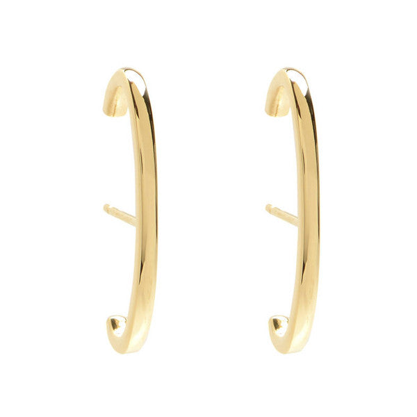 Solid Line Ear Cuffs- Yellow Gold