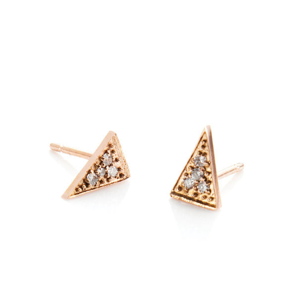 Diamond Triangle Studs