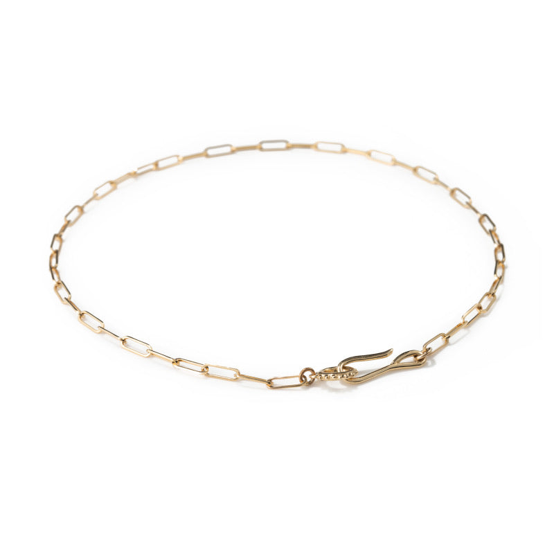 14K Hook + Loop Necklace - Leilou Chain