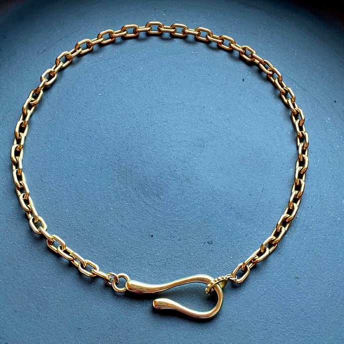 Large Cable Gold Filled Chain with Large Hook Closure